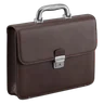 Dark brown leather briefcase