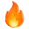 Bright orange flame