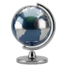 Glossy earth globe on a chrome stand