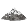 Small rugged mountain range with snowy peaks