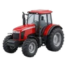 Red farm tractor with large black rear tyres