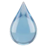 Clear blue water droplet