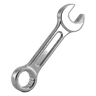 Chrome combination spanner wrench