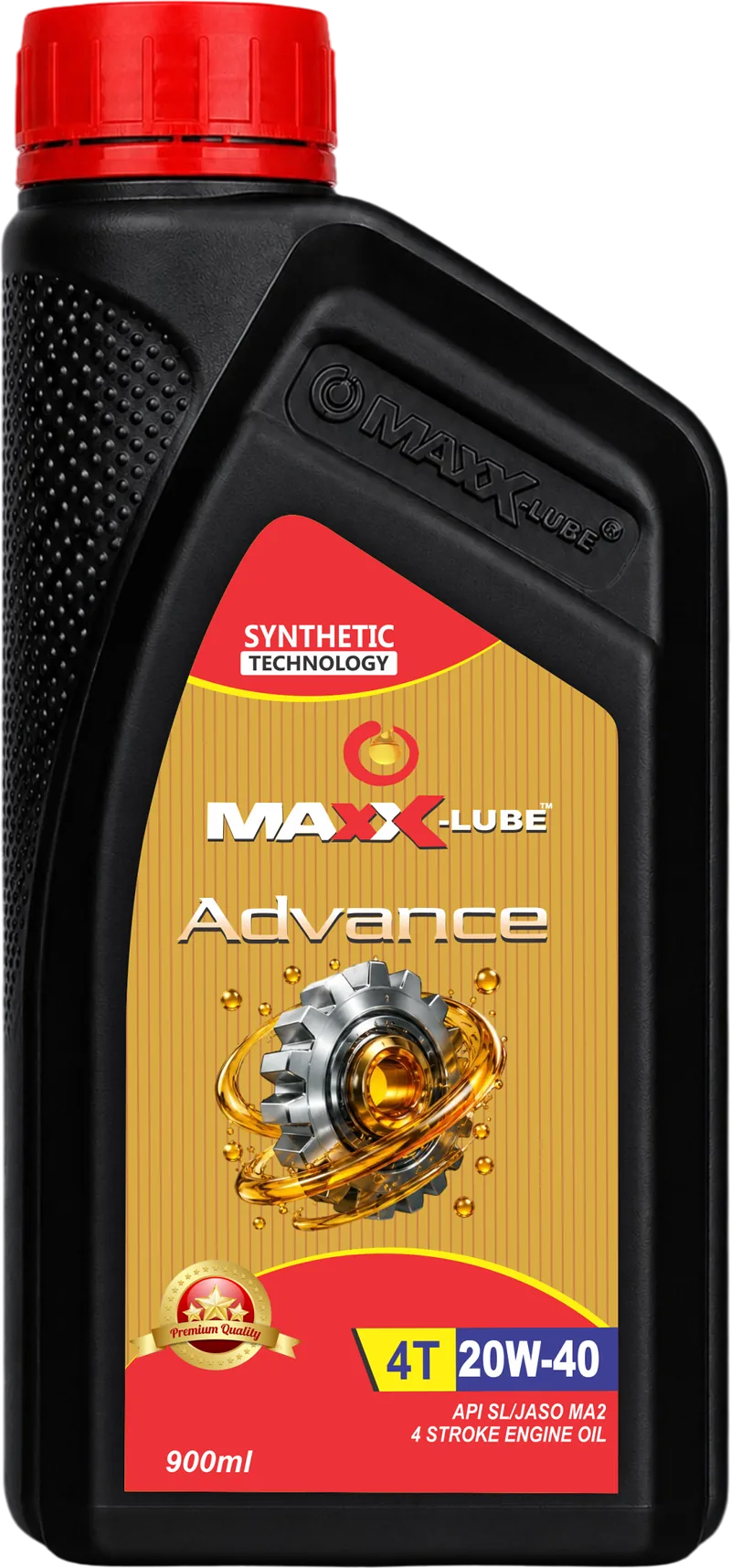 MAXX-LUBE ADVANCE 4T 20W-40 API SN synthetic technology engine oil, 900 ml bottle