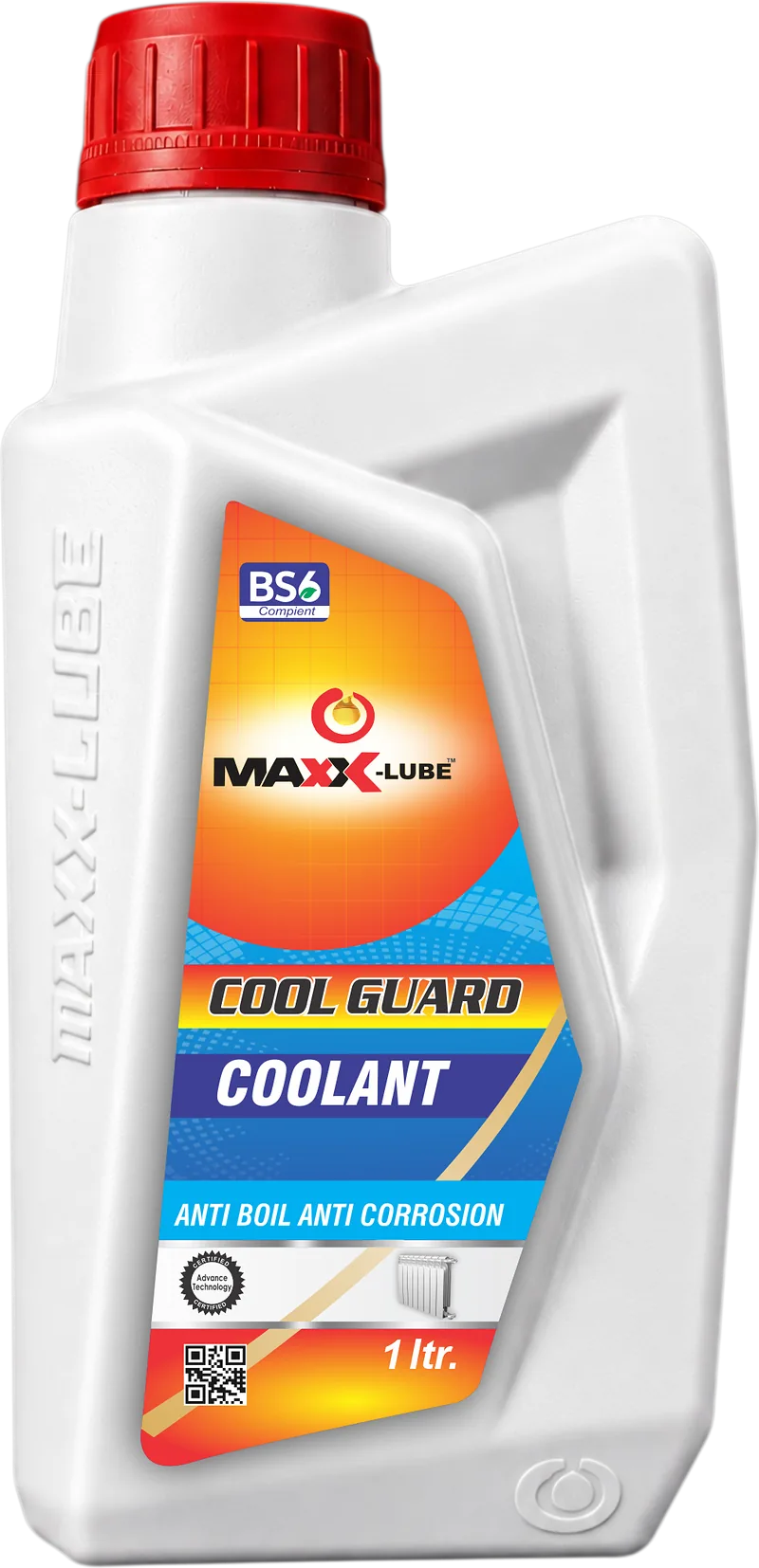 MAXX-LUBE COOL GUARD anti boil anti corrosion coolant, 1 litre white BS6 bottle