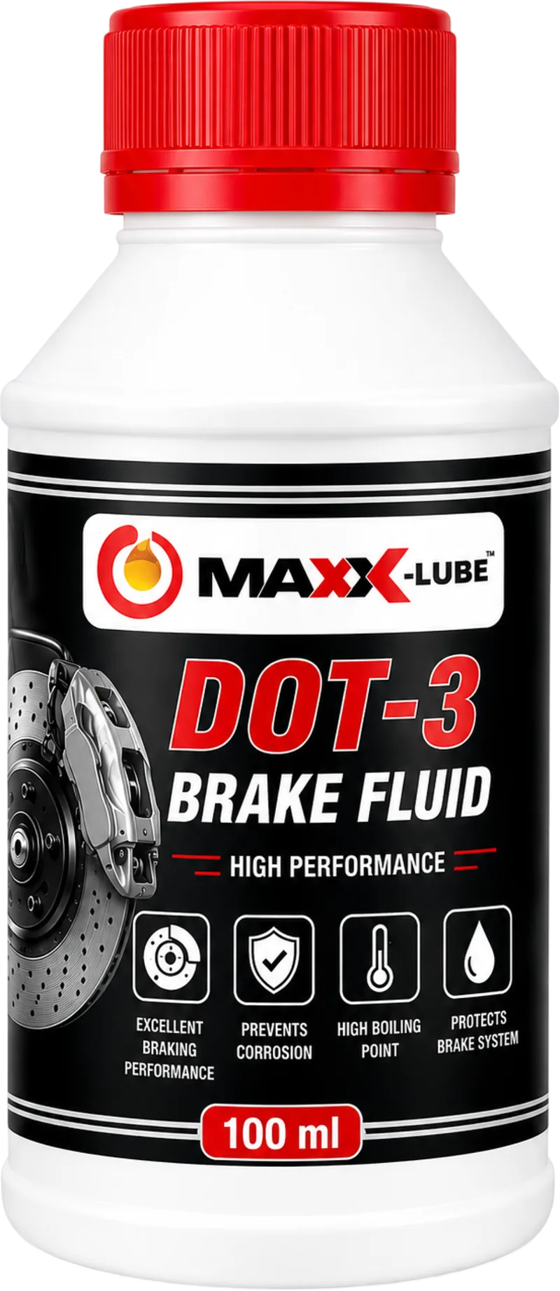 MAXX-LUBE DOT-3 high performance brake fluid, 100 ml bottle