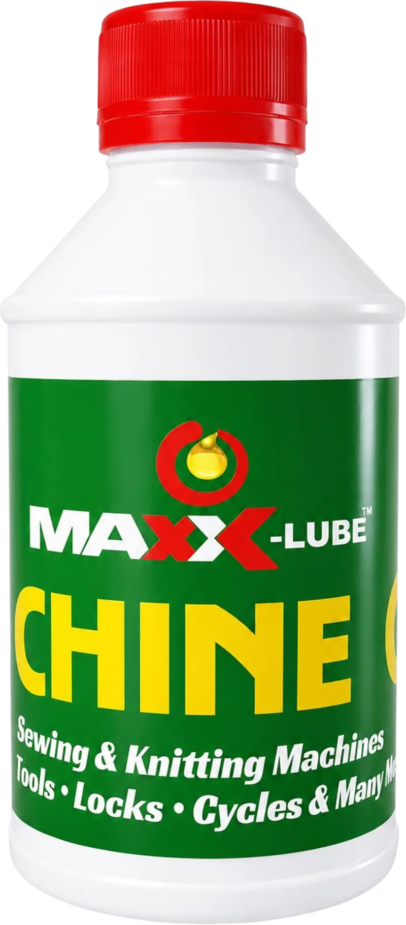 MAXX-LUBE machine oil for sewing and knitting machines, tools, locks and cycles