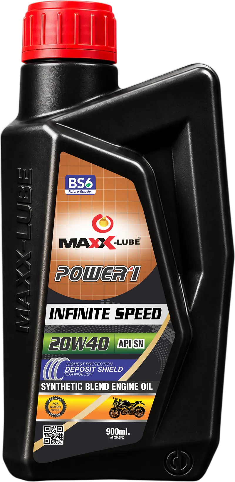 MAXX-LUBE INFINITE SPEED 20W-40 API SN synthetic blend engine oil, 900 ml bottle