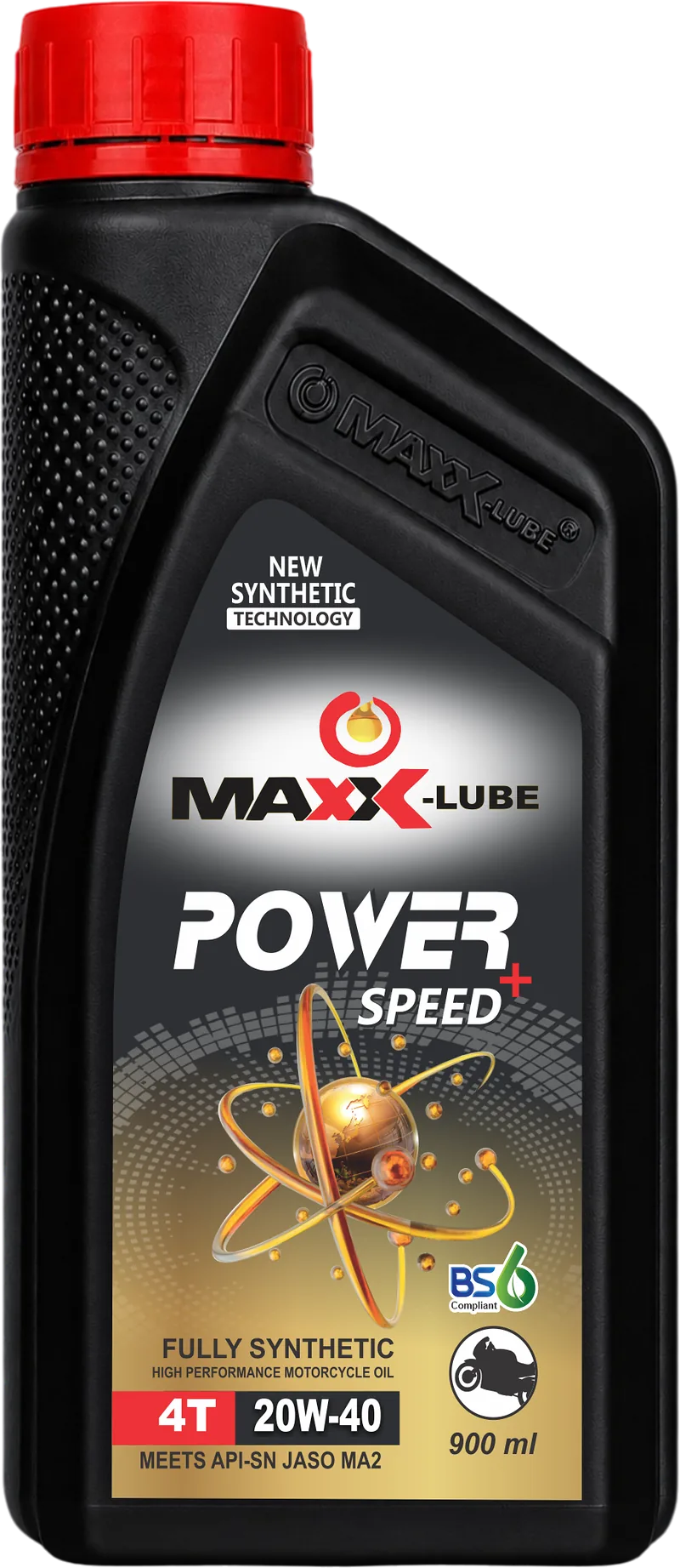 MAXX-LUBE POWER SPEED+ 20W-40 API SN fully synthetic motorcycle engine oil, 900 ml bottle