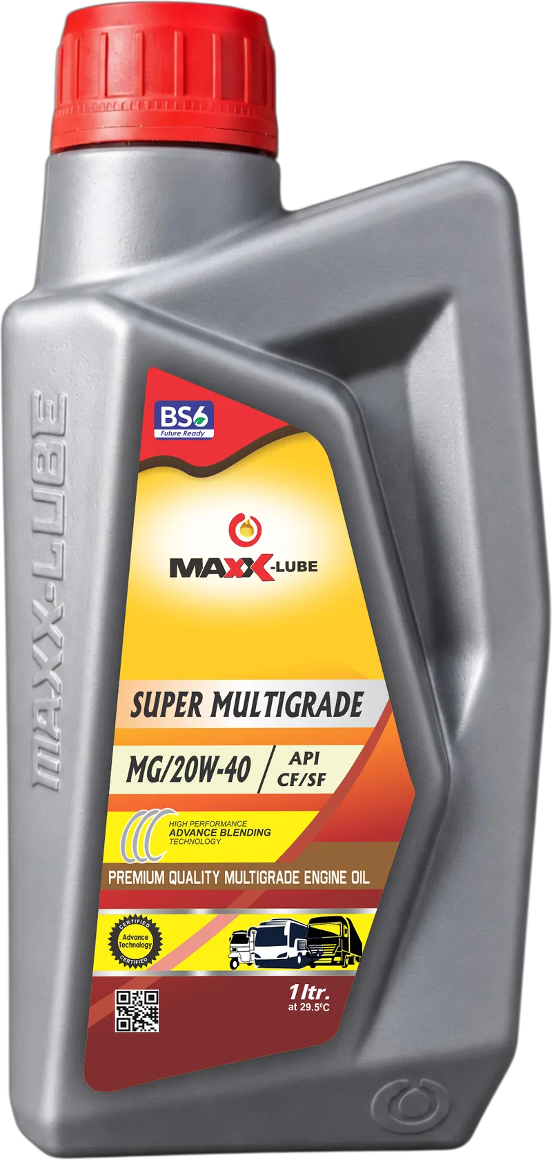 MAXX-LUBE SUPER MULTIGRADE MG/20W-40 API CF/SF premium quality multigrade engine oil, 1 litre BS6 bottle