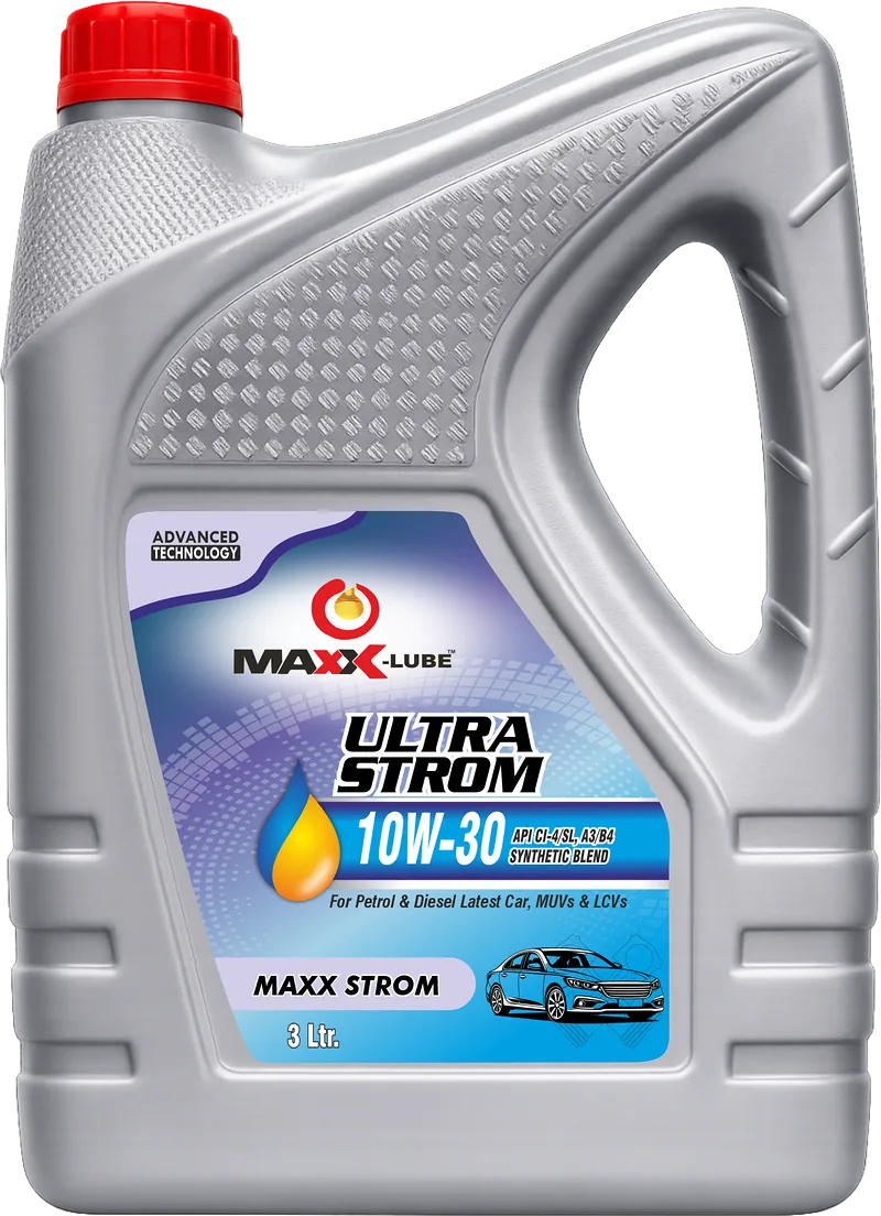 MAXX-LUBE ULTRA STROM 10W-30 API CI-4/SL synthetic blend car engine oil, 3 litre can