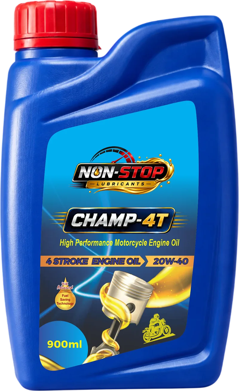 NON-STOP CHAMP-4T 20W-40 API SJ high performance motorcycle engine oil, 900 ml bottle